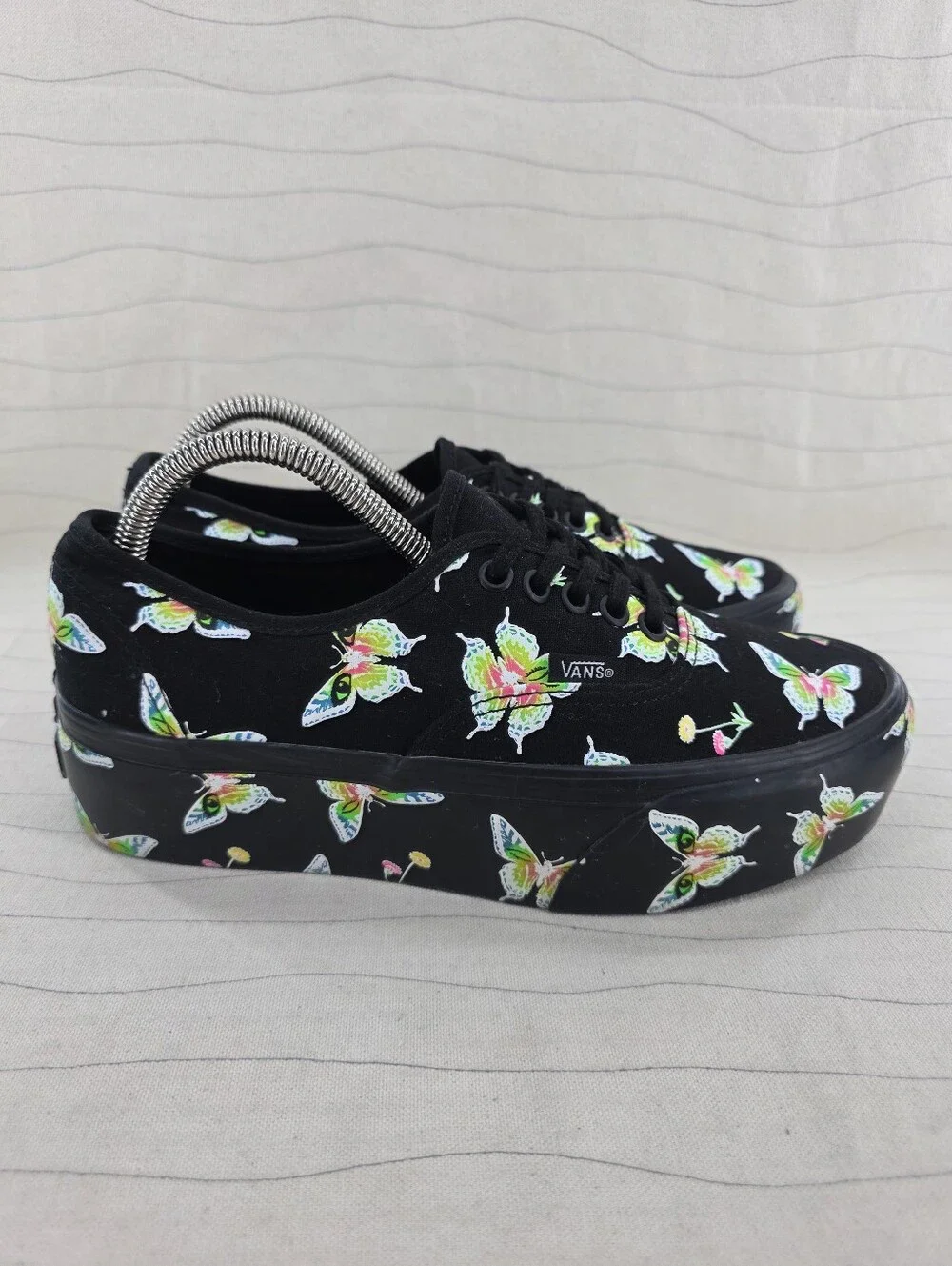 Vans Womens Stac Morph Blackout Glow In The Dark Butterfly Sneakers Shoes Sz 8.5